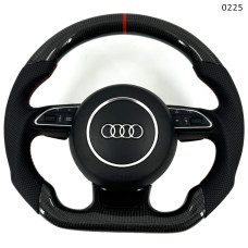 Ергономичен спортен карбонов волан AUDI A3 A4 A5 A6 A7 A8 Q3 Q5 Q7 - 0225